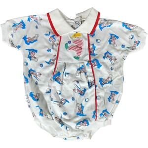 Baseball Vintage 90’s AOP Graphic Baby Boy Romper